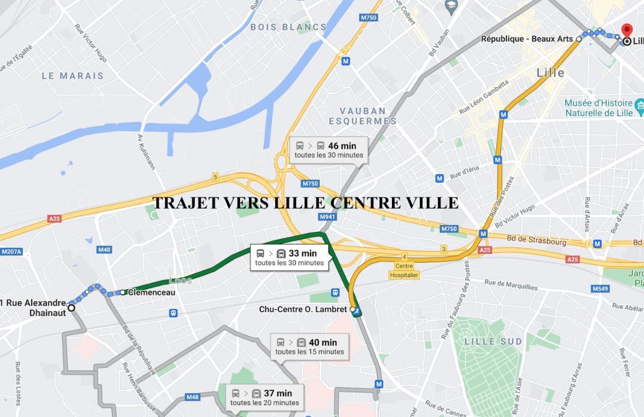 Coliving Tout Confort- Loos Les Lille-Maison Partagee-7 Chambres-5 Sdb-6Wc-Loos Les Lille Esterno foto
